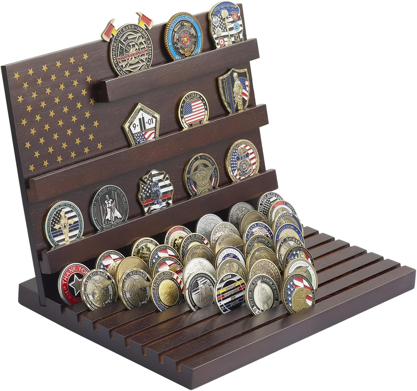 PiaoHao Challenge Coin Display Stand for 80 Military Coins