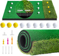 Portable Dual-Turf Golf Mat with Accessories