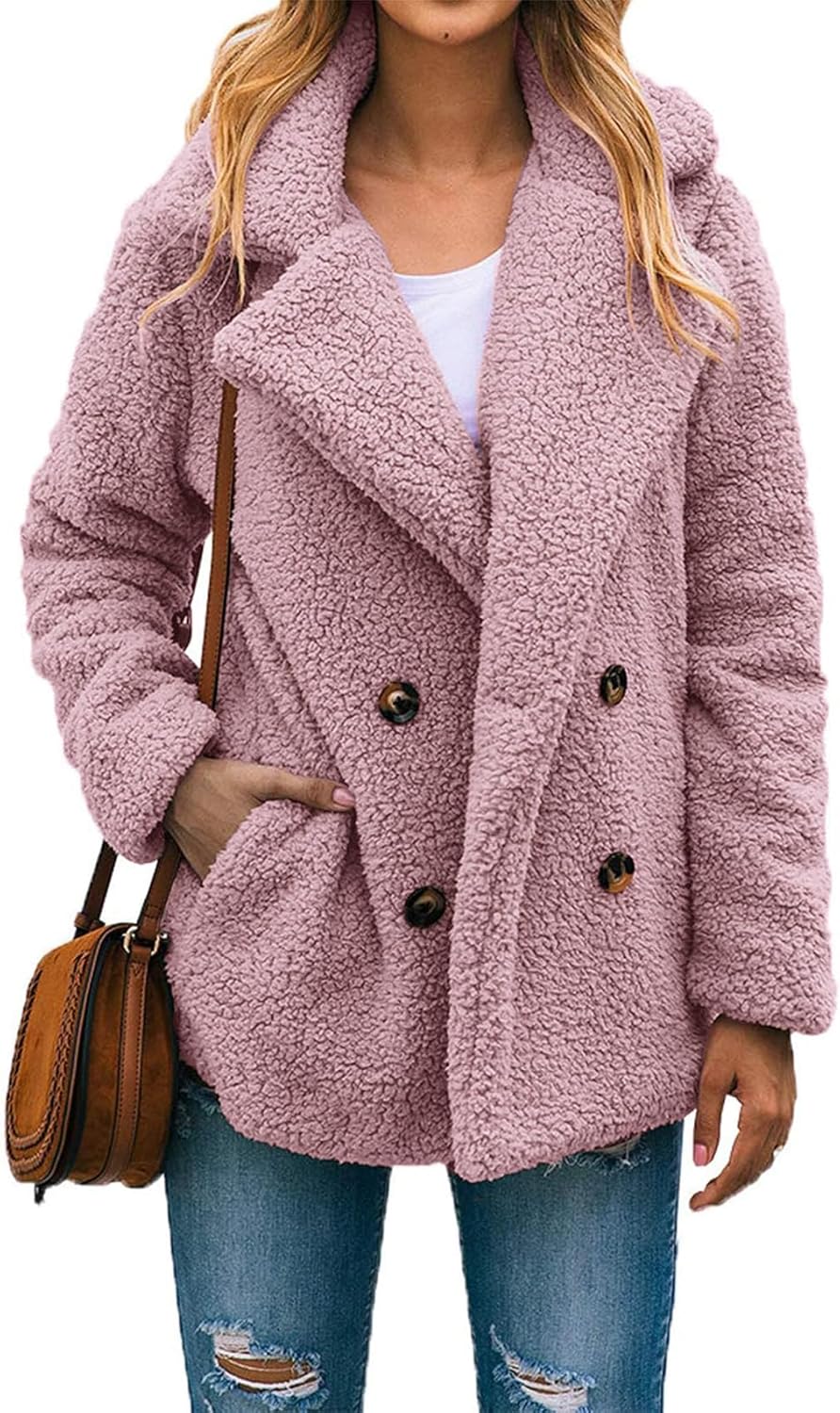 Sherpa Fleece Oversized Winter Coats for Women - Trendy Style