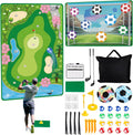 M SANMERSEN Dual-Sided Golf & Soccer Practice Mat - Fun for All!