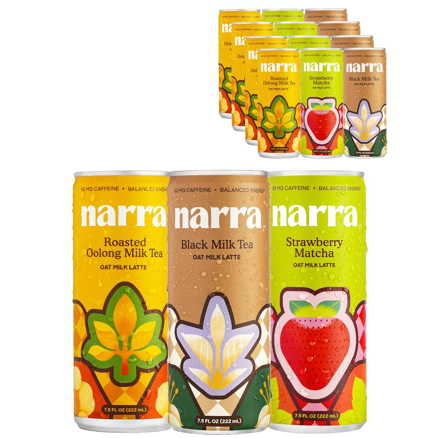 Narra Oat Milk Tea Latte Variety Pack - Delicious Dairy Free Drinks