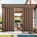 NICETOWN Outdoor Curtains 84x95 in Tan - Waterproof, Windproof Privacy