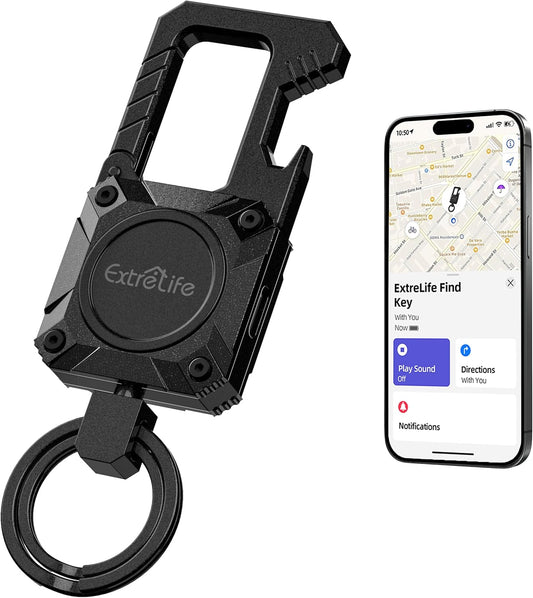 Keychain with Apple Find My Compatibility and Bottle Opener