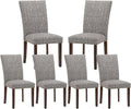 COLAMY Upholstered Parsons Dining Chairs Set of 6 - Comfortable