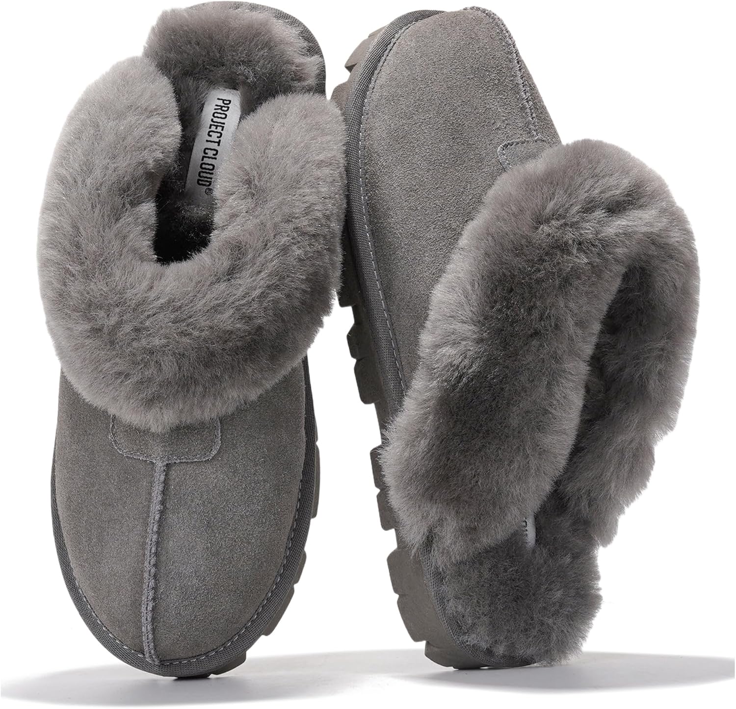 Project Cloud Genuine Leather & Shearling Slippers for Women