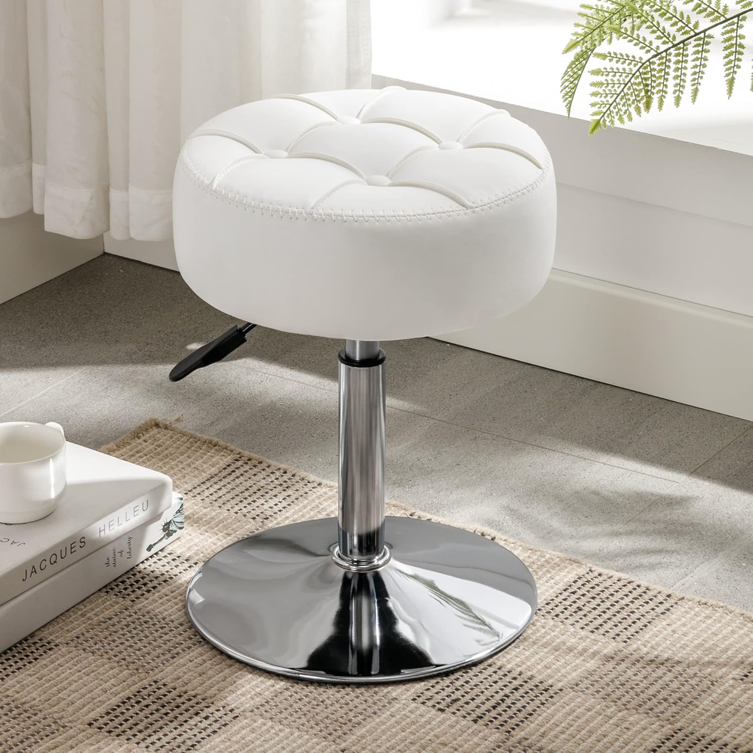 LUE BONA Adjustable Vanity Stool for Makeup Room & Living Room