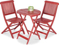 Acacia Wood Bistro Set 3-Piece Folding Patio Set - Compact Teak