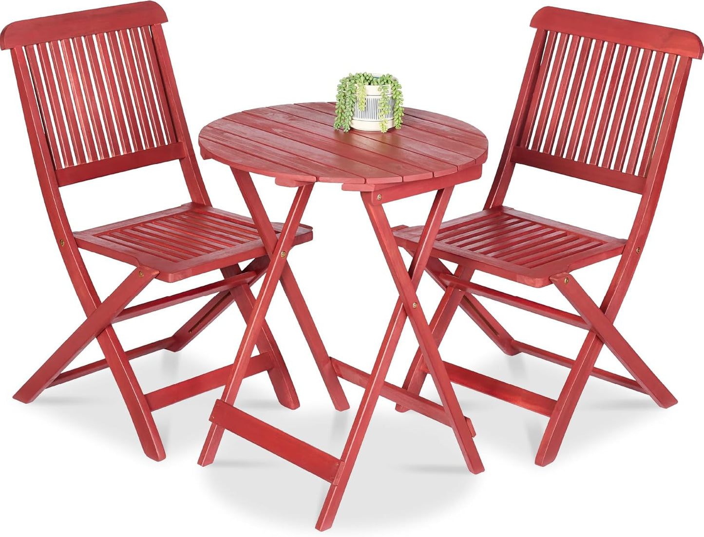 Best Choice Products 3-Piece Acacia Wood Bistro Set for Outdoors
