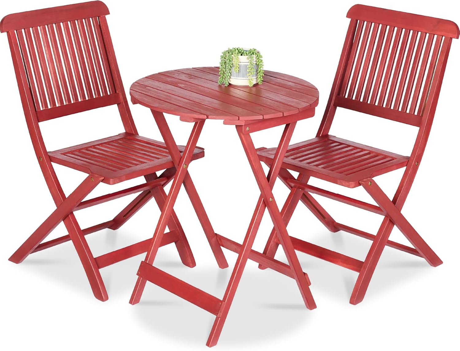 Best Choice Products 3-Piece Acacia Wood Bistro Set for Outdoors