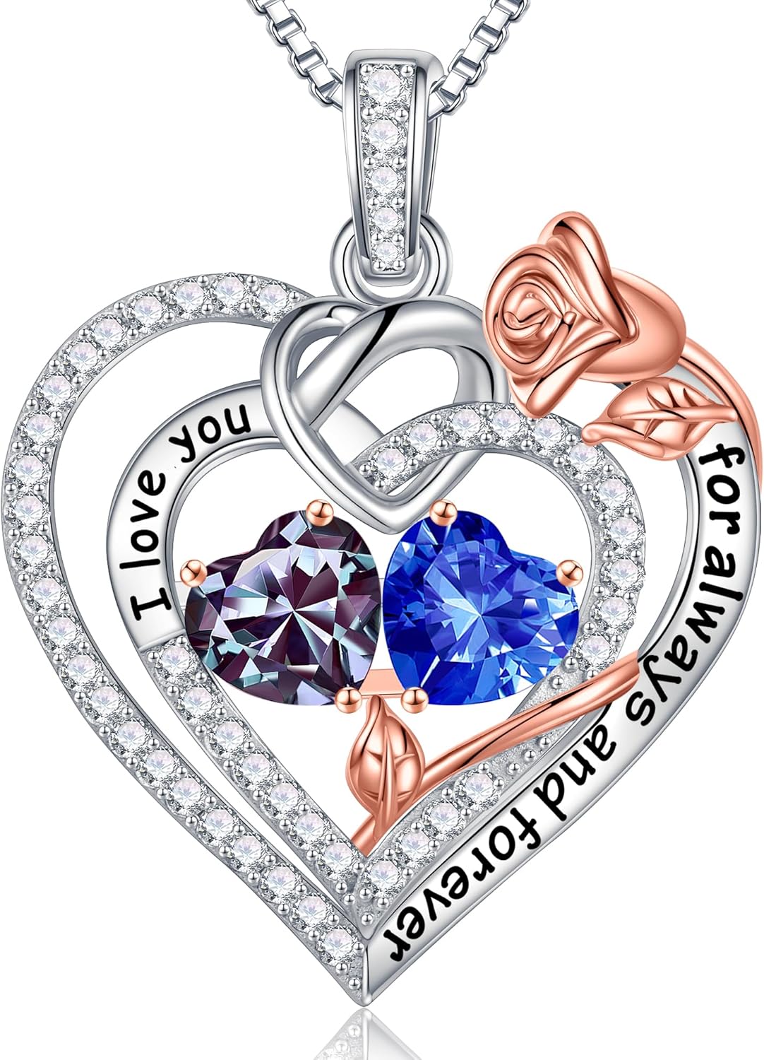 Iefil Christmas Gifts for Wife - 925 Sterling Silver Necklace