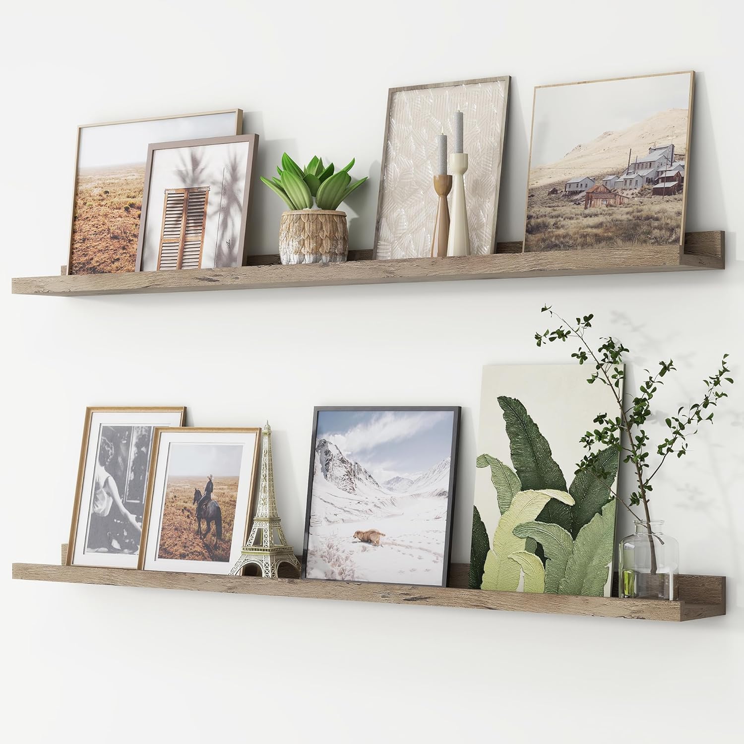 Picture Ledge Shelf Set of 2 for Kids Bookshelf and Decor