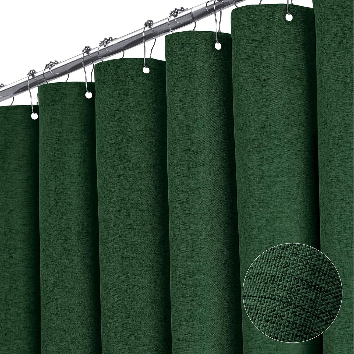 Hotel Luxury 84 Emerald Green Cloth Shower Curtain