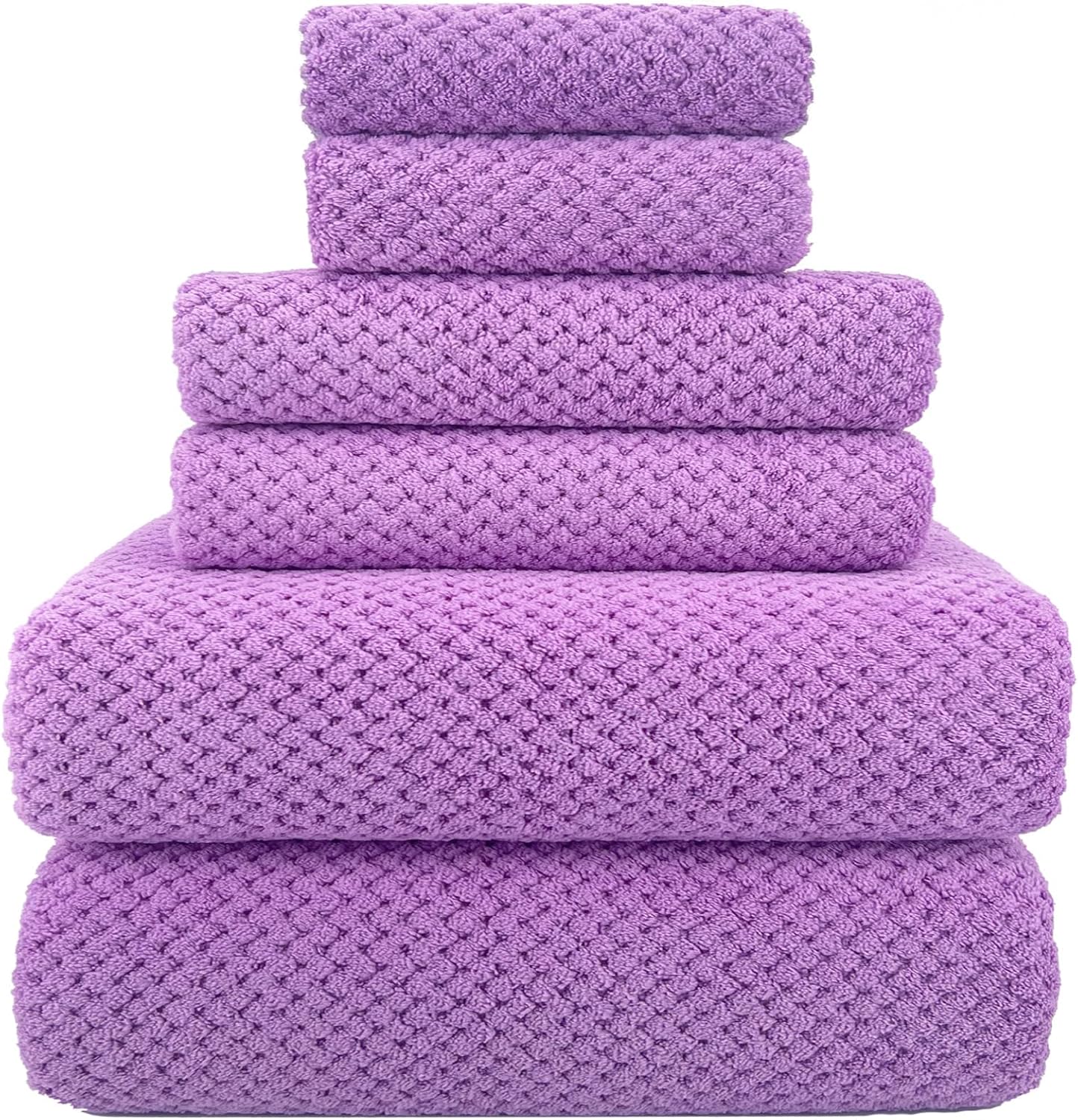 Extra Large Microfiber Bath Towels Set of 6 for Ultimate Comfort