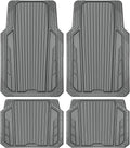 CAR PASS Heavy Duty Sporty Rubber Car Mats - Deep Dish 4-Piece Set
