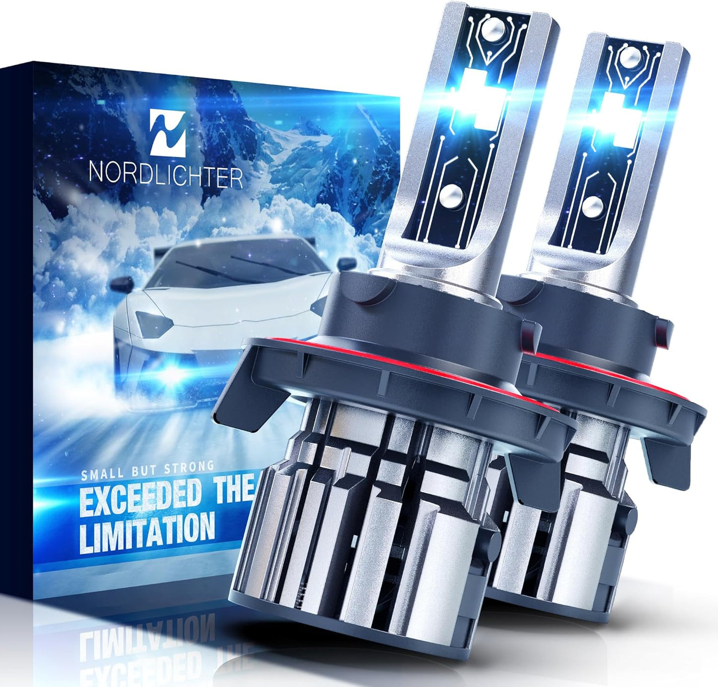 H13 9008 Bulbs - 600% Brightness 6500K Xenon White Light