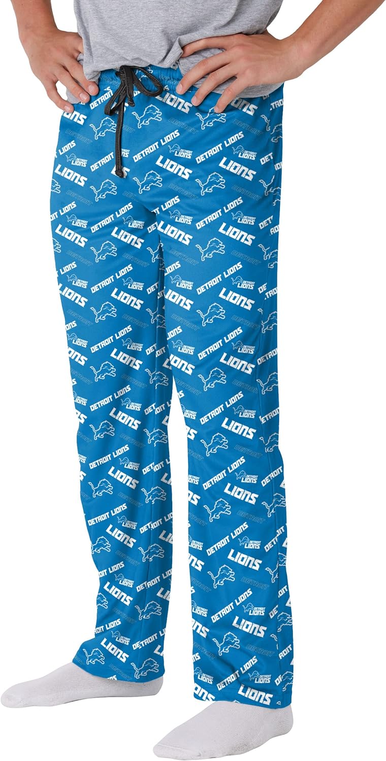 FOCO Men's NFL Team Logo Repeat Print Lounge Pants for Comfort