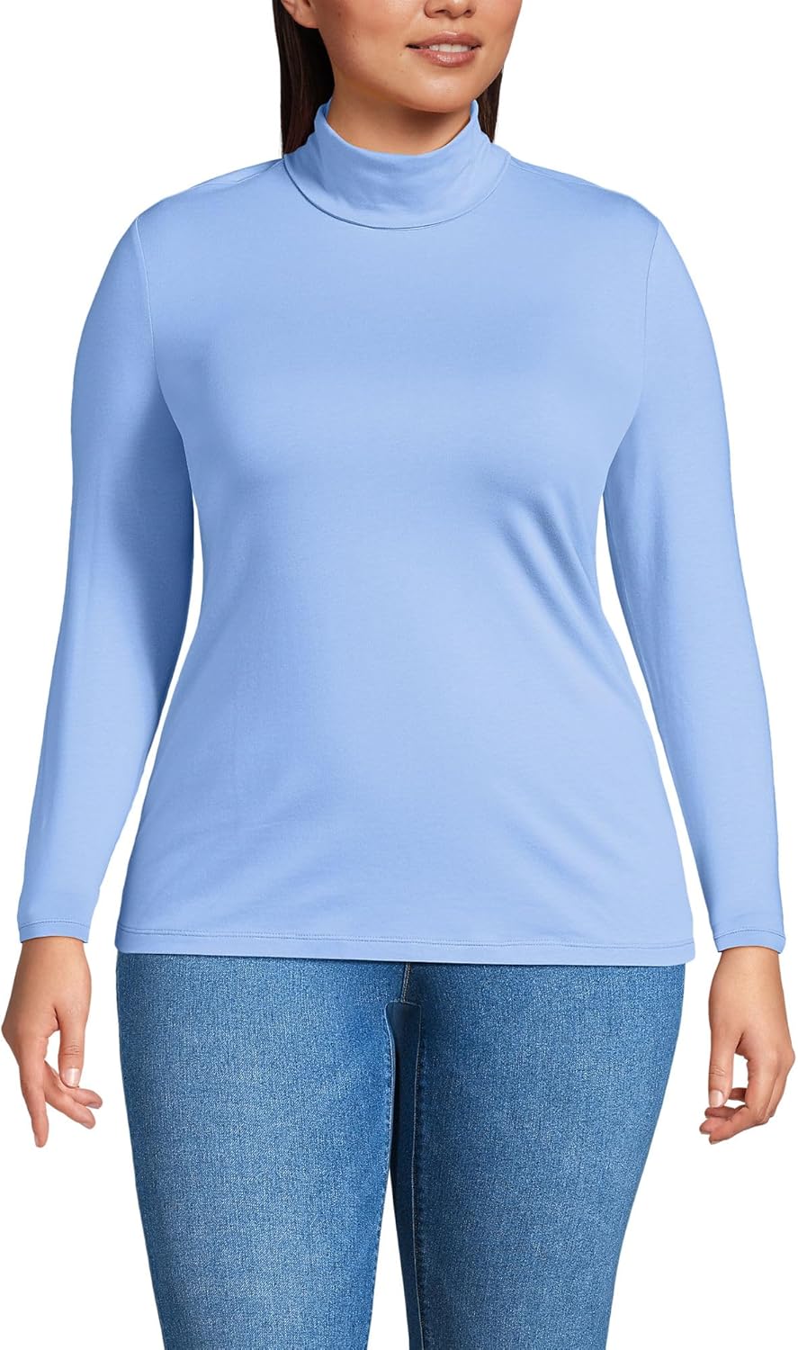 Lightweight Jersey Long Sleeve Turtleneck for Everyday Style