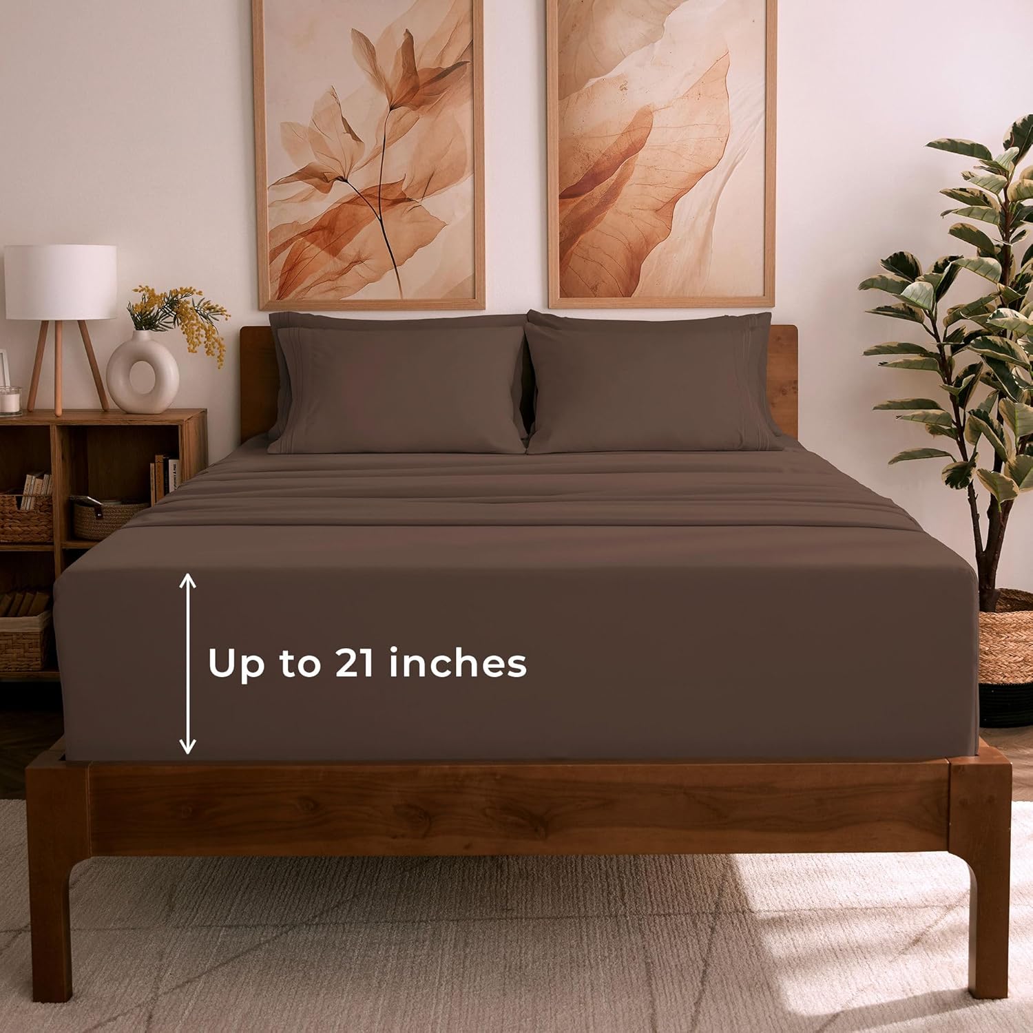 Mellanni Queen Sheet Set - 6-Piece Ultra Soft Cooling Bedding