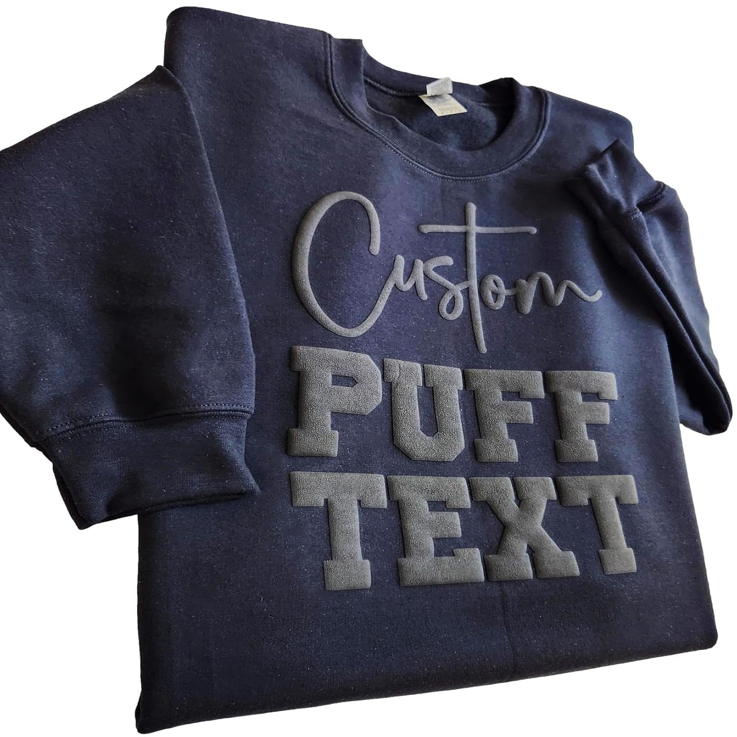 Custom Puff Print Mascot Sweatshirt - Handmade School Spirit