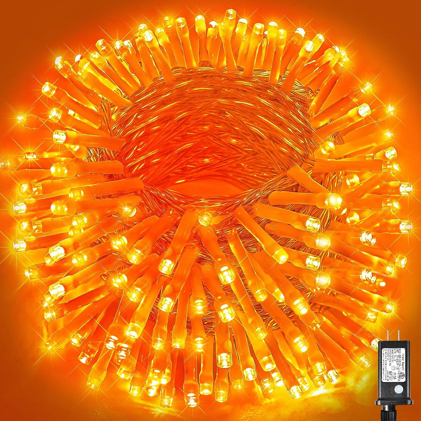 Vivideal 164ft 500 LED Orange Halloween Lights for Festive Decor