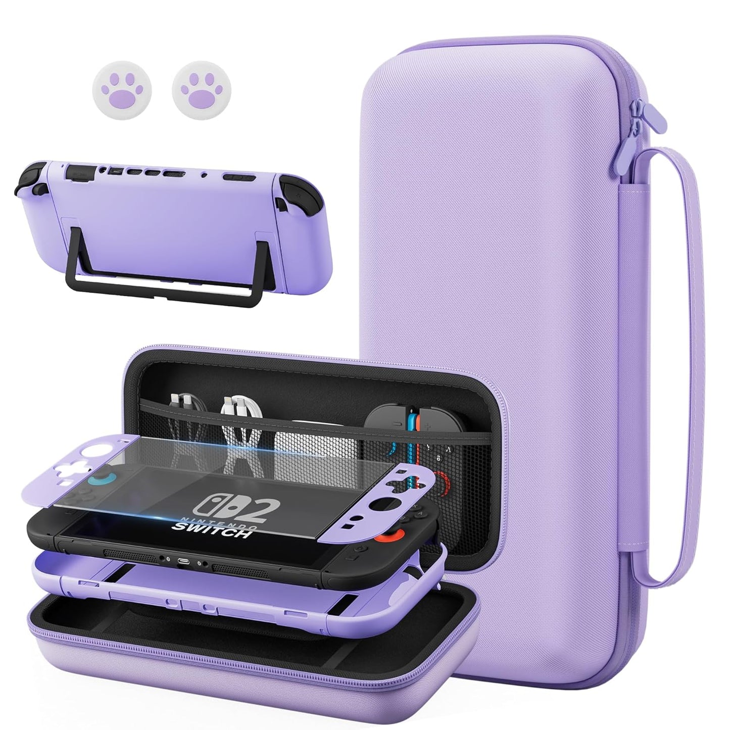 FANPL Purple Case Bundle for Nintendo Switch 2 Accessories
