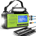 10000wAh/37000mWh Hand Crank Emergency Radio - Reliable Power