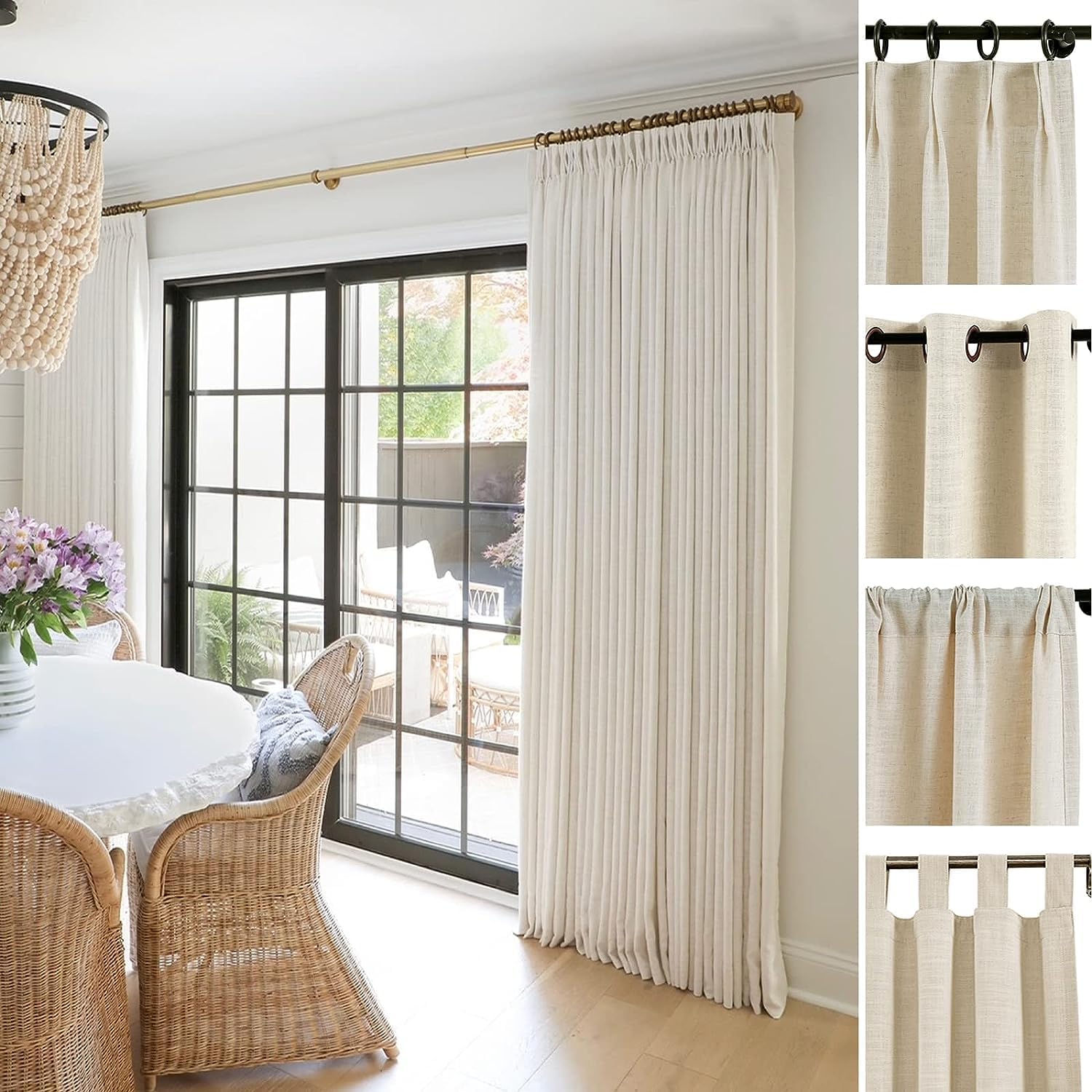 Custom Liz Linen Drapery Panel for Any Room