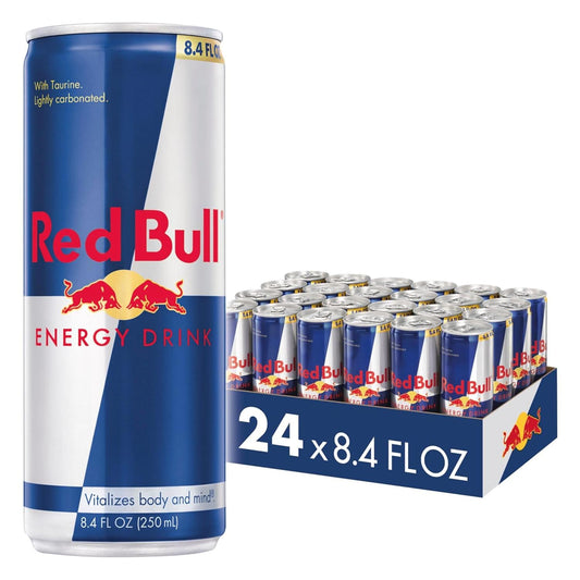 Red Bull Energy Drink with Caffeine and B Vitamins, 24 Cans