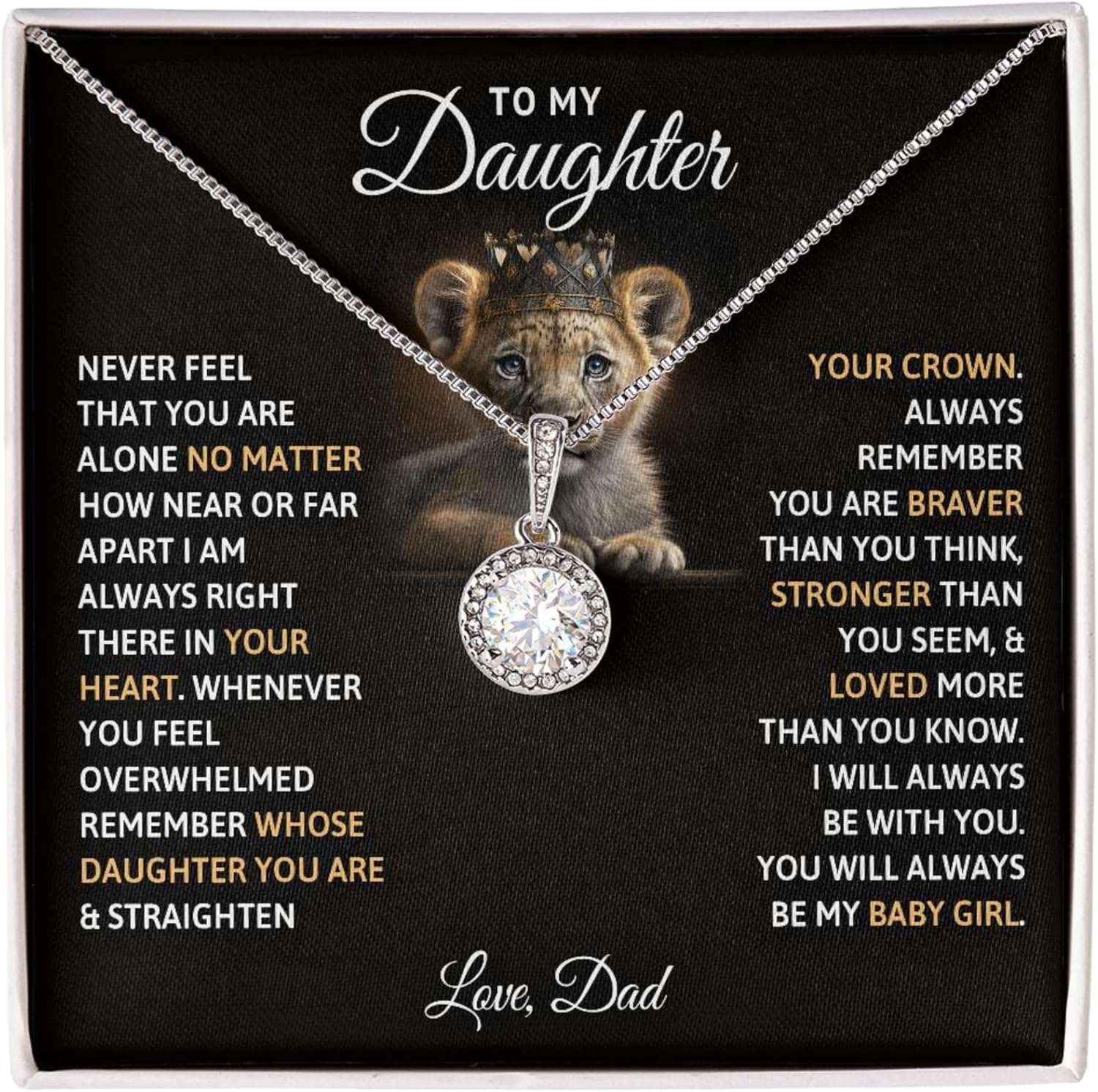 To My Beautiful Daughter Necklace - Heartfelt Gift from Parents