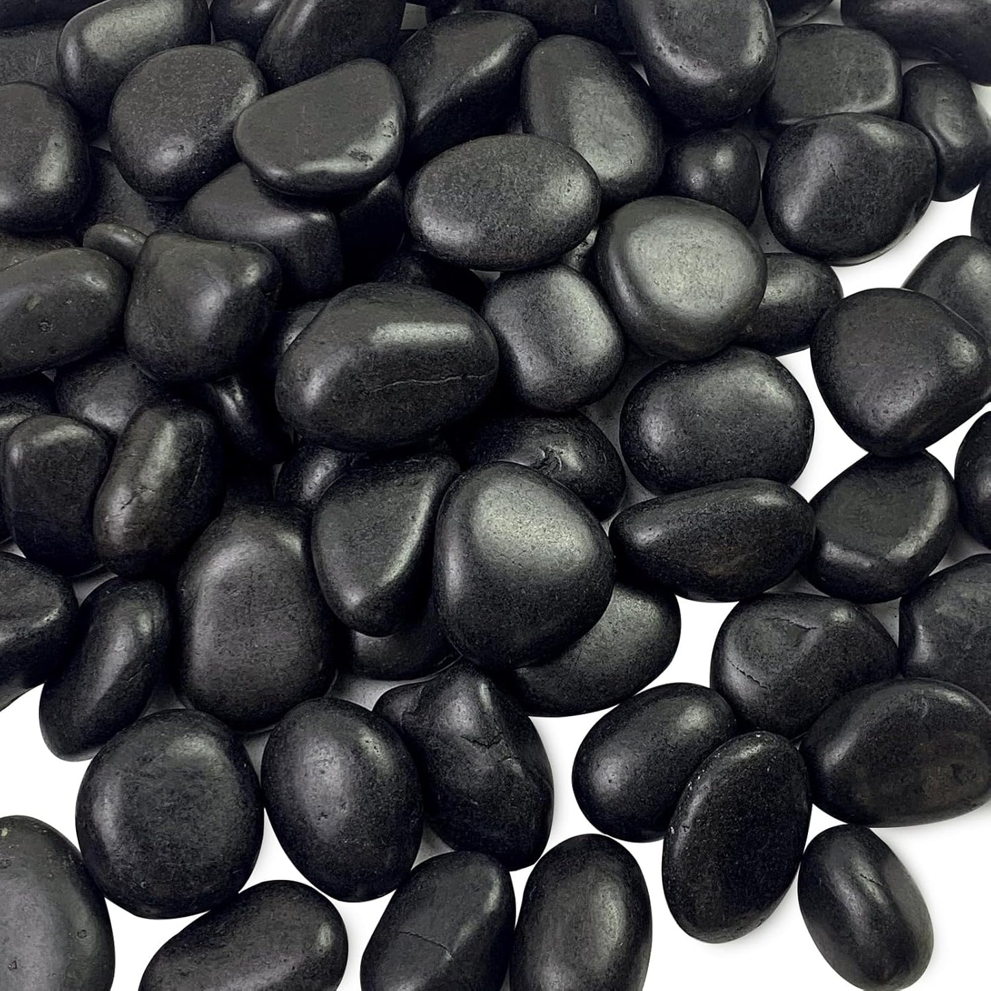 40 lbs Black River Rocks for Outdoor Landscaping and Decor