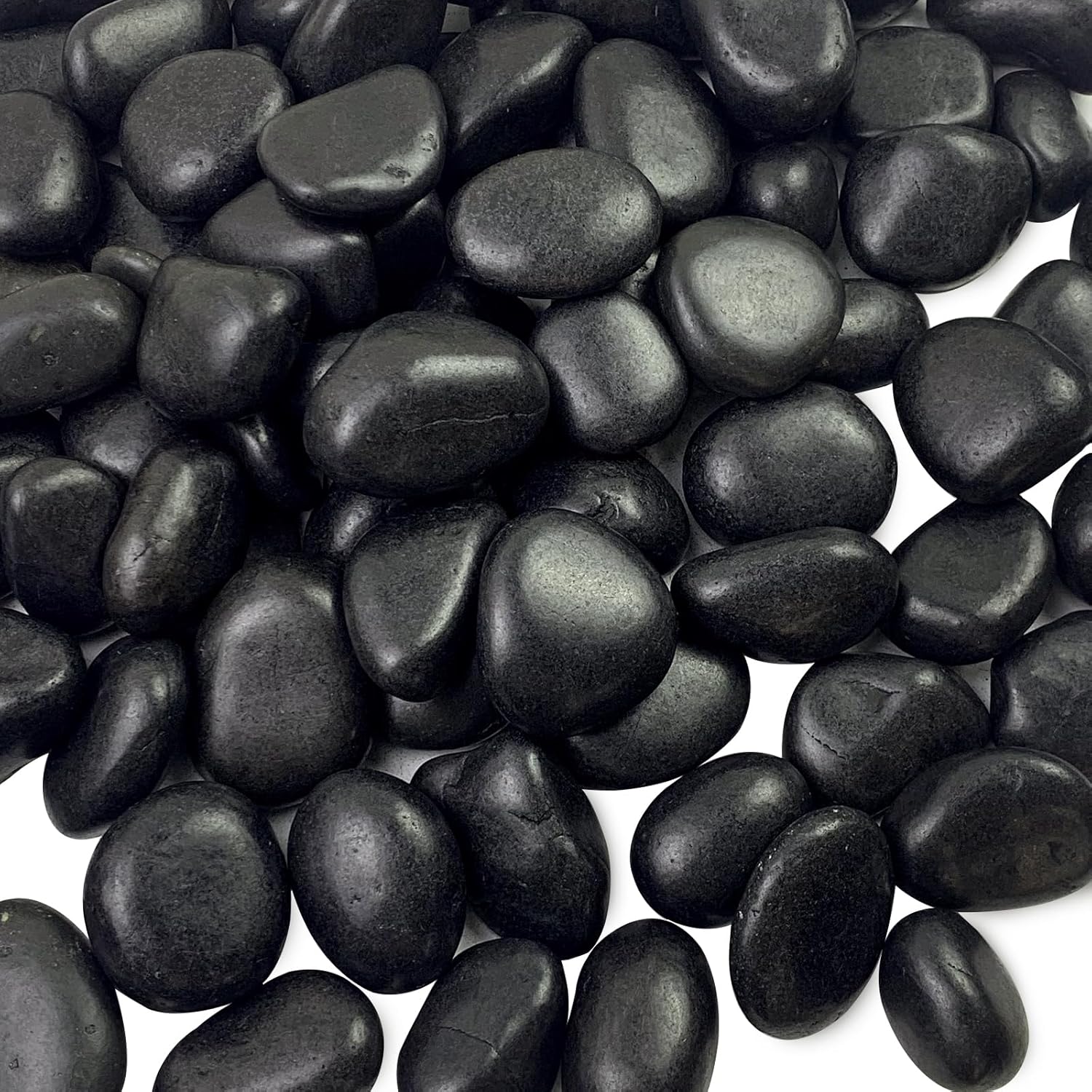 40 lbs Black River Rocks for Outdoor Landscaping and Decor