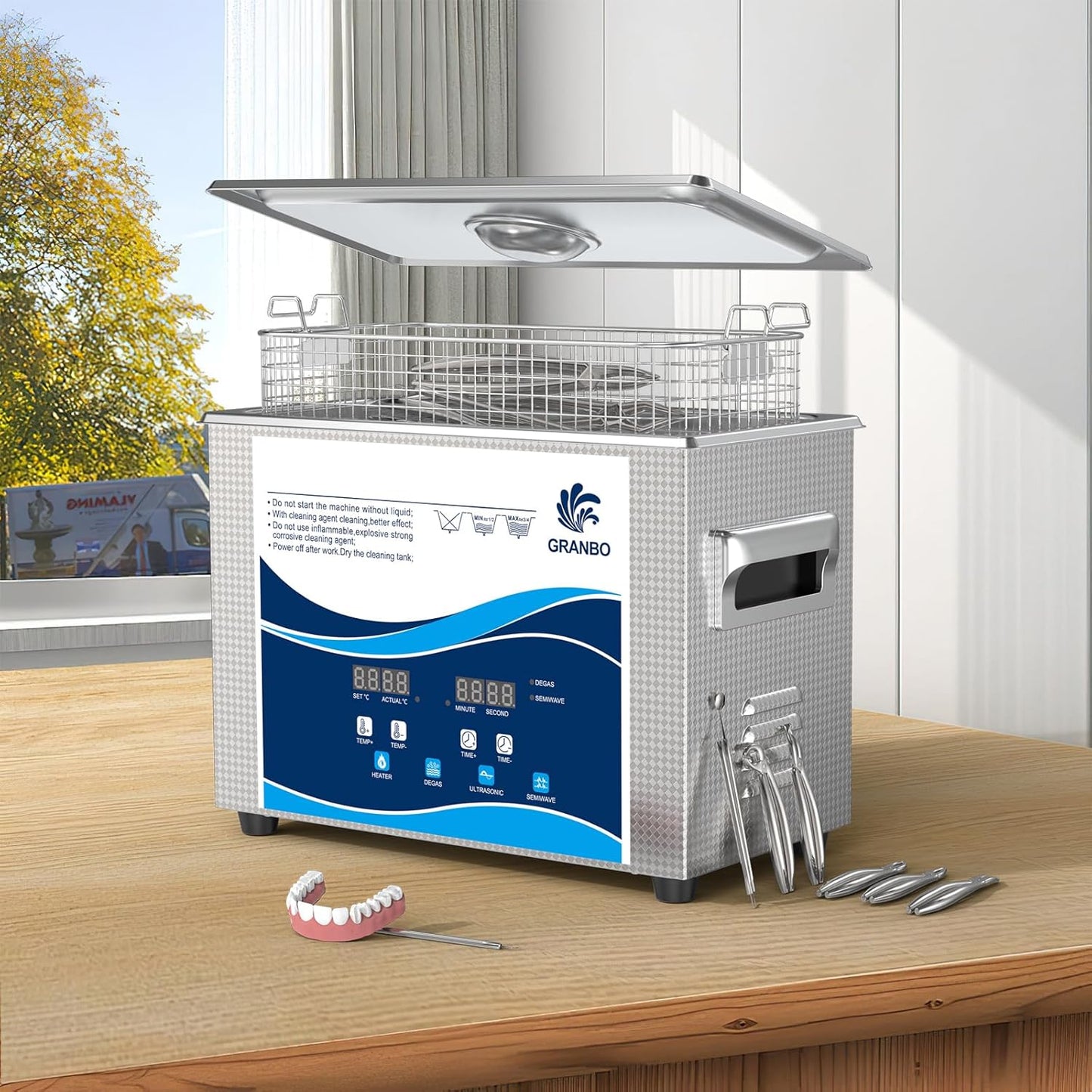 Professional Ultrasonic Jewelry Cleaner with Heater and Timer