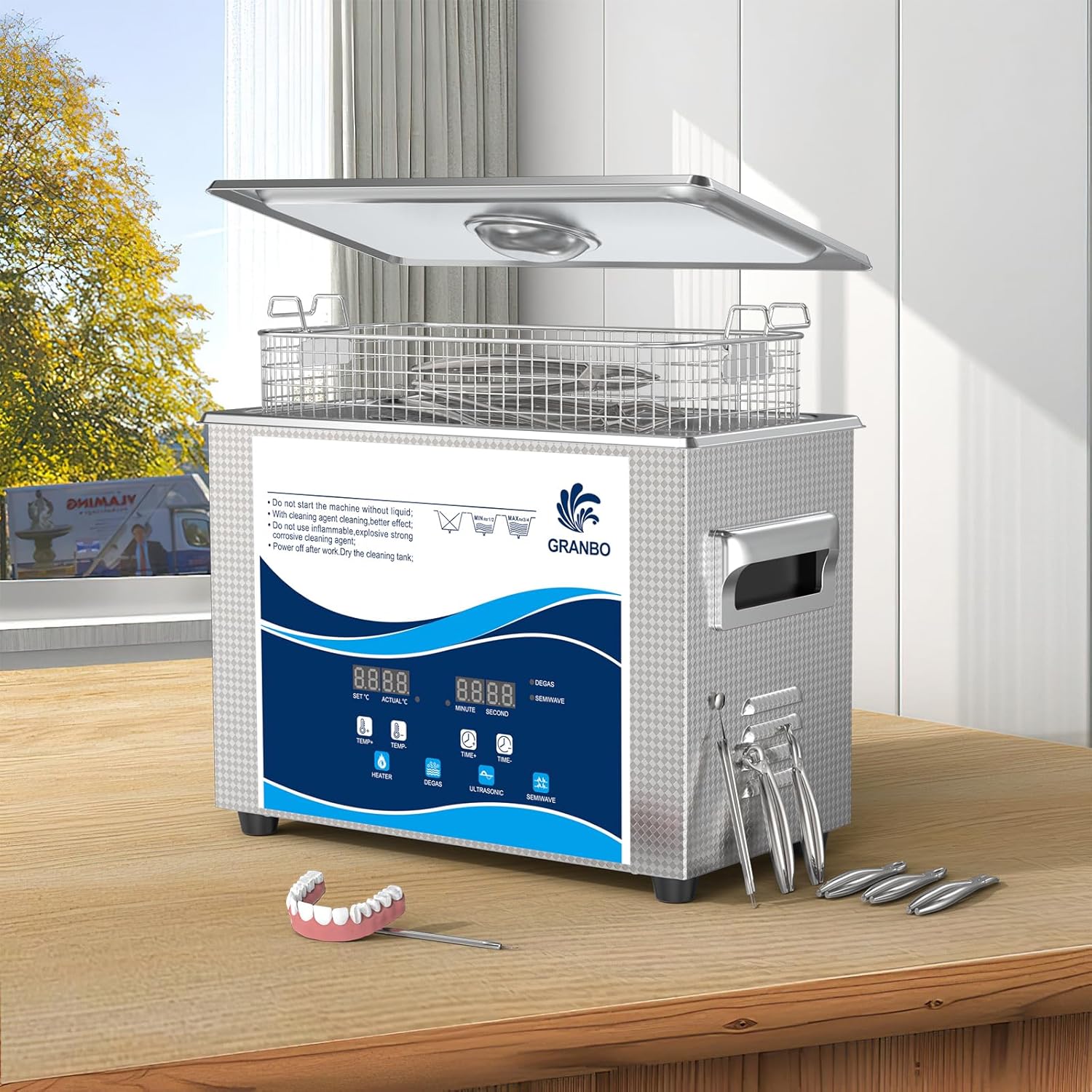 Professional Ultrasonic Jewelry Cleaner with Heater and Timer