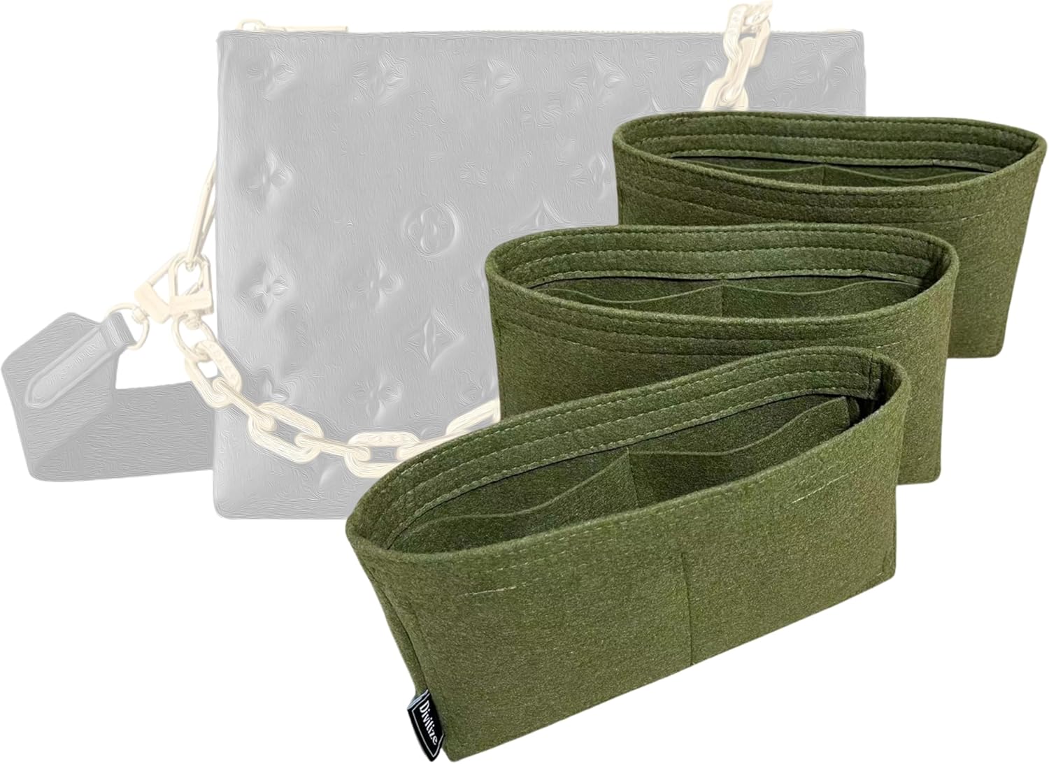 Purse Organizer for Coussin PM, MM, BB Bags - Sturdy Felt Insert
