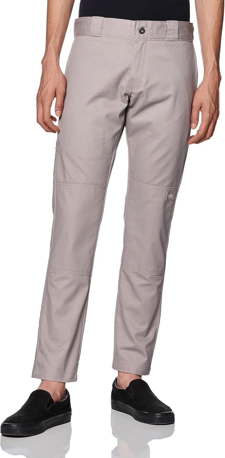 Dickies Men's Skinny Straight Double Knee Work Pants for Durability
