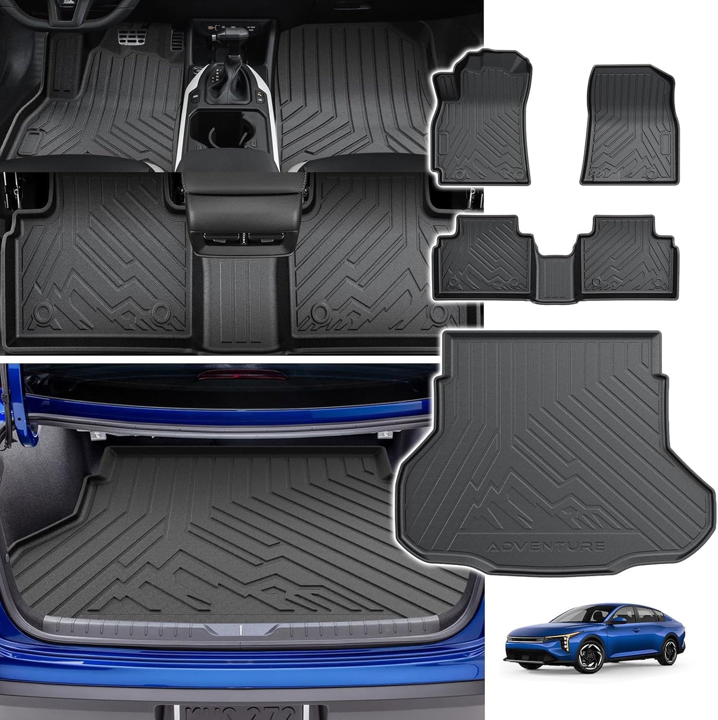 Custom Fit Powerty Floor Mats for Kia K4 2025 2026 Full Set