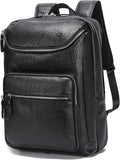 Full Grain Leather Backpack For Men 15.6in Laptop - Travel Ready