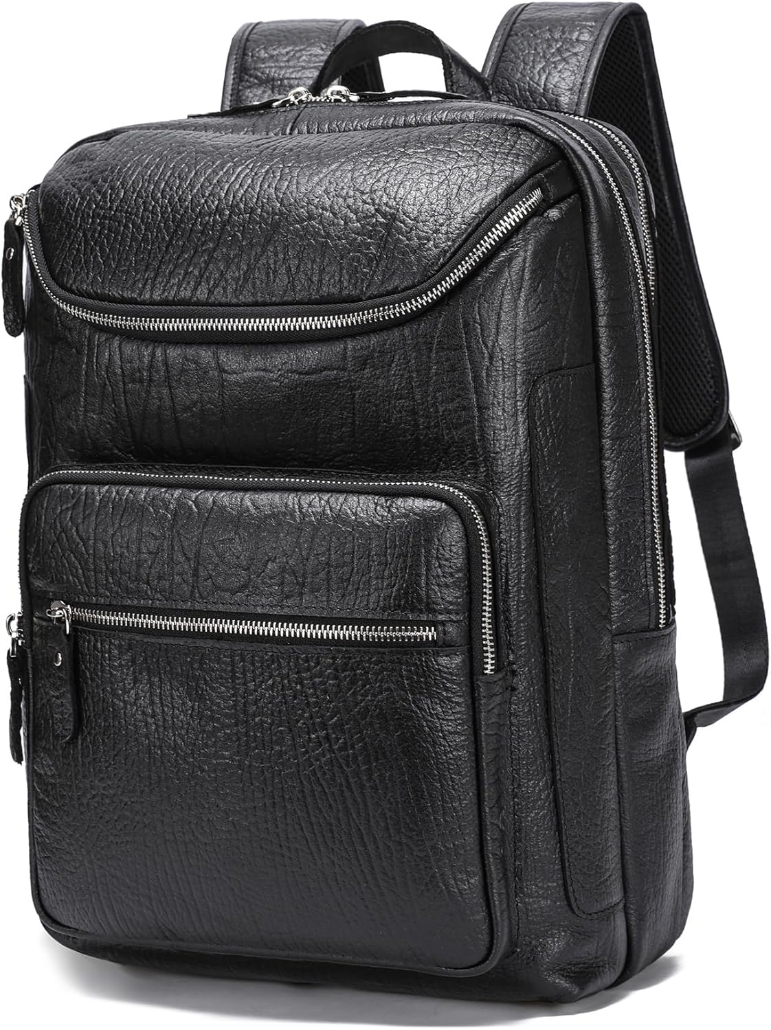 LANNSYNE Full Grain Leather Backpack for Men - Travel Ready