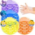 96 PACK Urinal Deodorizer Screen Kit - 4 Scents, 100 Gloves