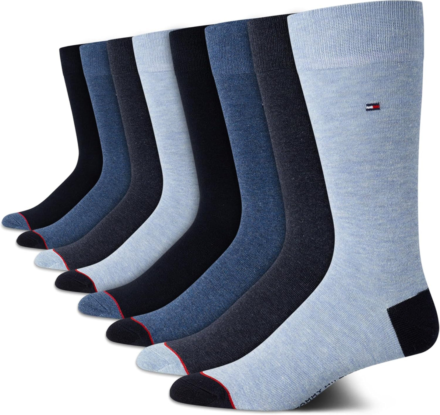 Tommy Hilfiger Men's Cushioned Breathable Dress Socks - 8 Pack