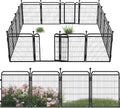 Decorative Garden Fence 32in x 34.7ft with 2 Gates - No-Dig Metal