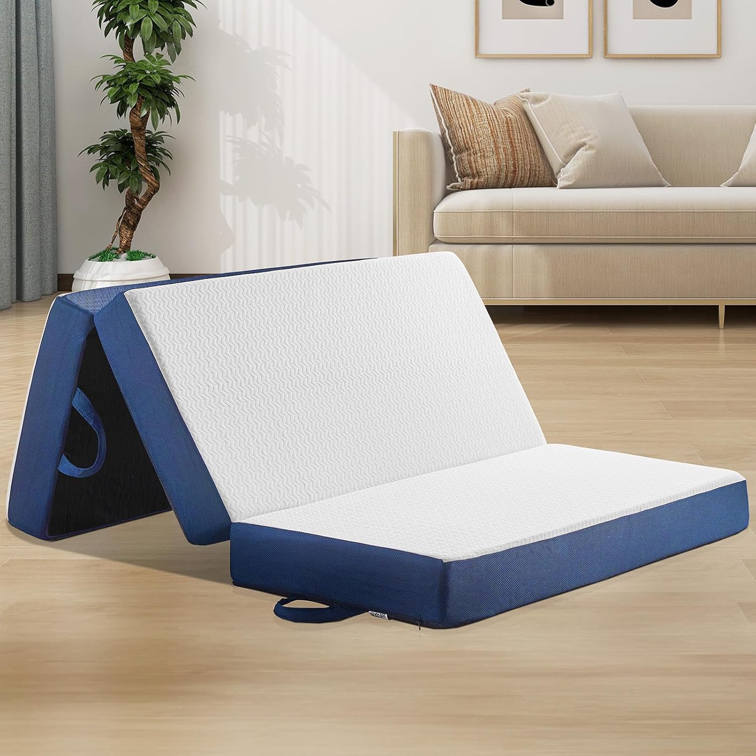 Folding Mattress Twin, 6 inch Memory Foam Tri Fold for Travel