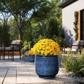 LuxenHome 12 in Ceramic Planter, Ocean Blue Gradient - Large Pot