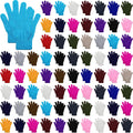 100 Pair Winter Knitted Gloves Bulk for Men Women - Warm Stretchy Pack