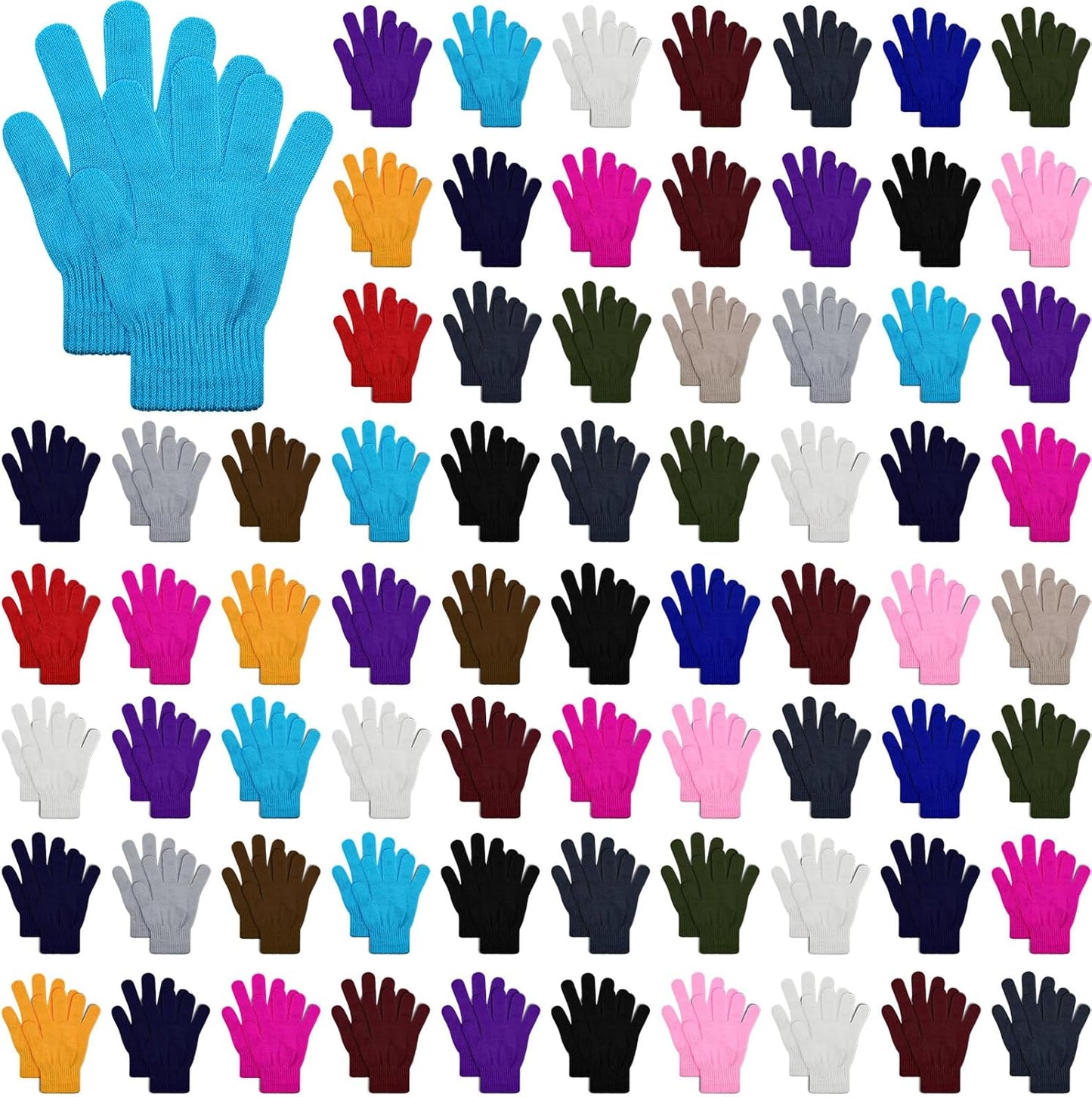 100 Pairs Winter Gloves Bulk for Men Women Charity Donation