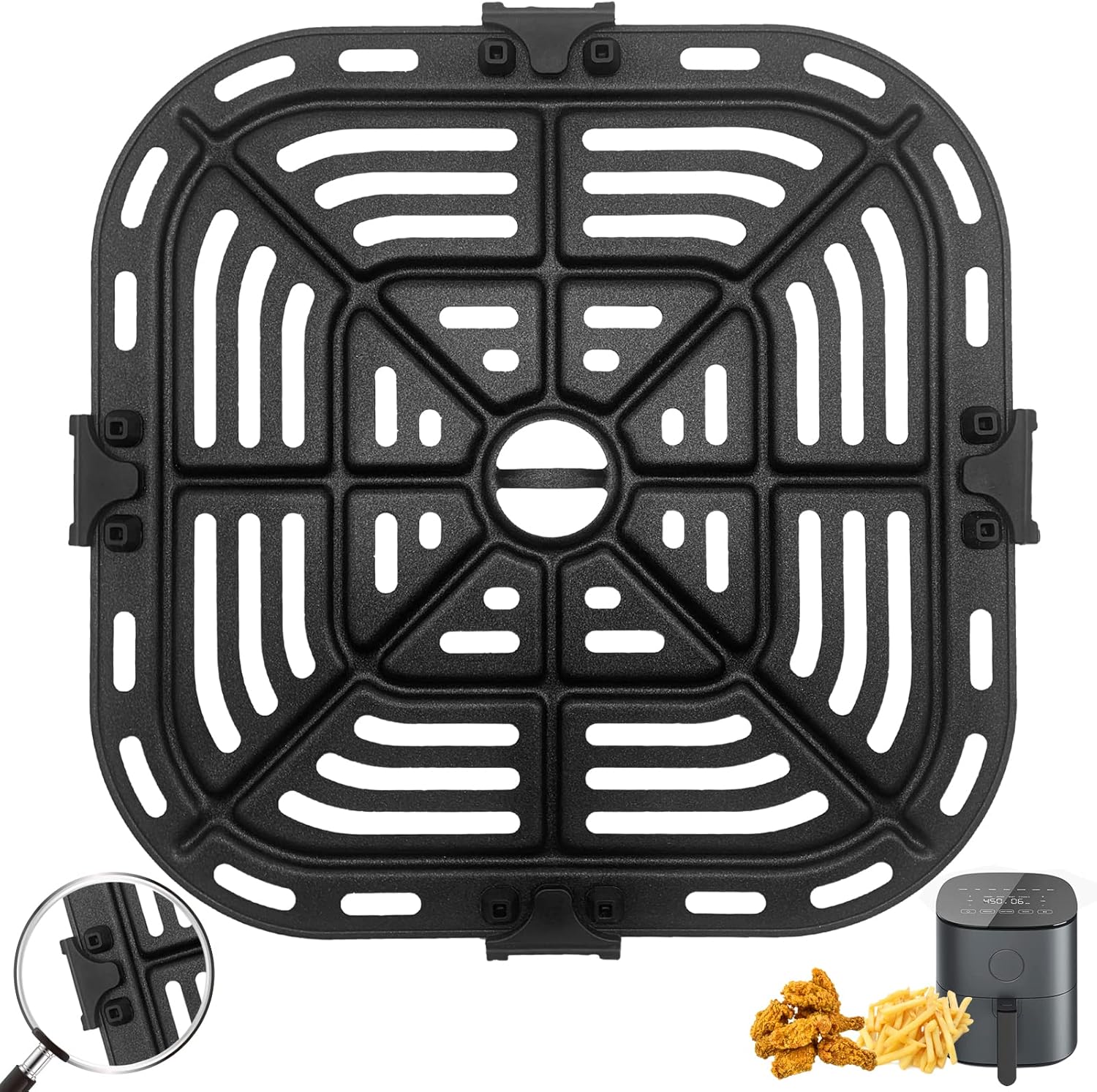 Non-Stick Air Fryer Grill Pan for COSORI Pro - Crispy Results!