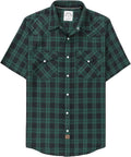 Viscose Bamboo Blend Western Pearl Snap Plaid Shirt - Lightweight