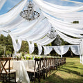 White Ceiling Drapes for Weddings - 6 Panels 5ft x 10ft Chiffon