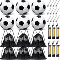 Set of 6 Festive Christmas Soccer Balls with Pump for Celebrations