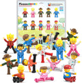 PicassoTiles 15-Piece Magnetic Character Action Figures Add-on Set
